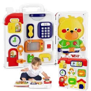 Montessori Toys Musical Montessori Busy Board 10 Months & Up Educational Toy Set